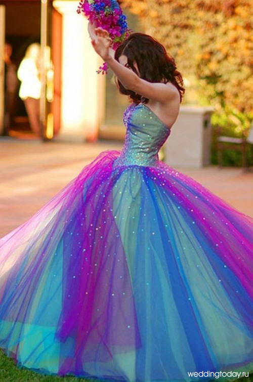 Платье Цветные Фото