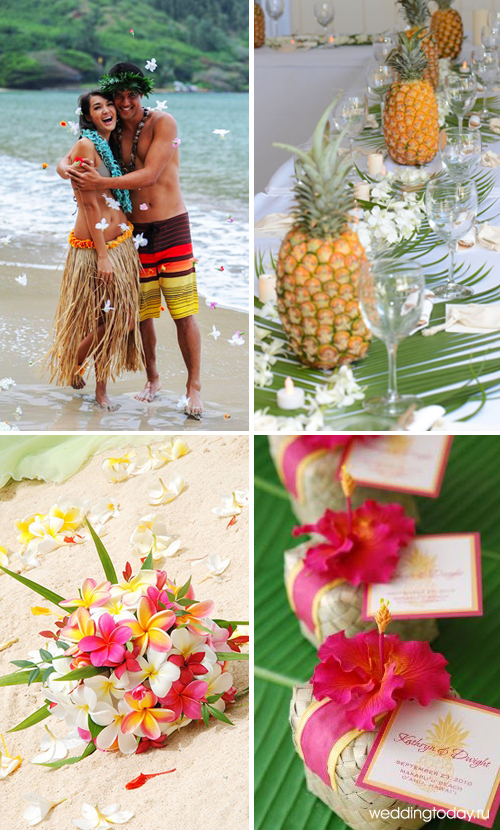Оформление свадьбы в гавайском стиле: гавайская вечеринка